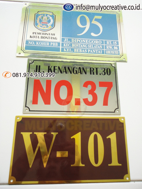 Detail Plat Nomor Rumah Unik Nomer 8