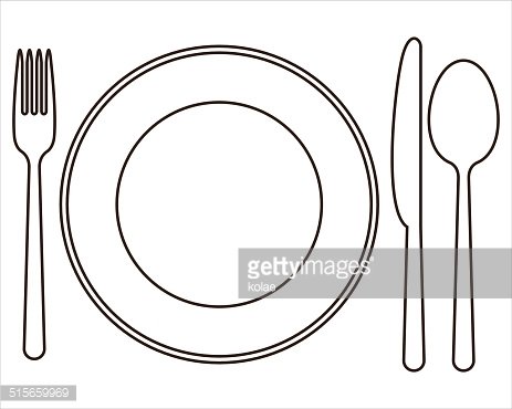 Detail Plate And Fork Clipart Nomer 19
