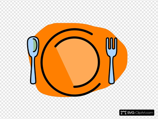 Detail Plate And Fork Clipart Nomer 23