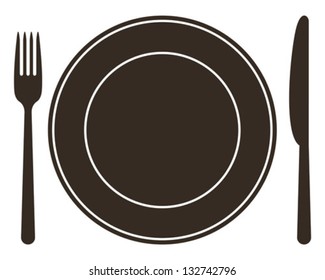 Detail Plate And Fork Clipart Nomer 36