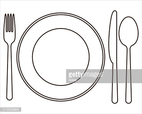 Detail Plate Fork And Knife Clipart Nomer 18