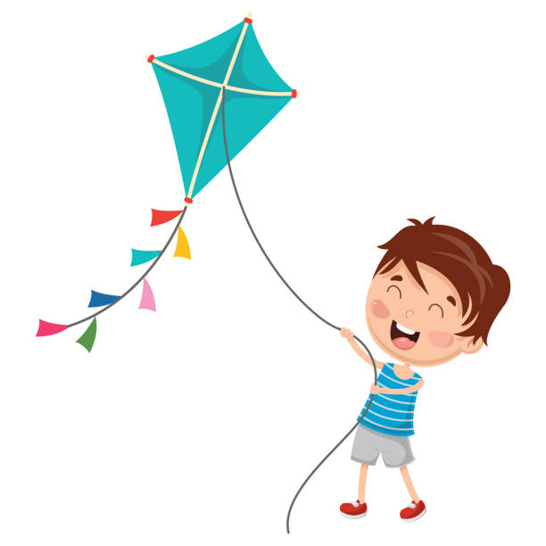 Playing Kite Clipart - KibrisPDR