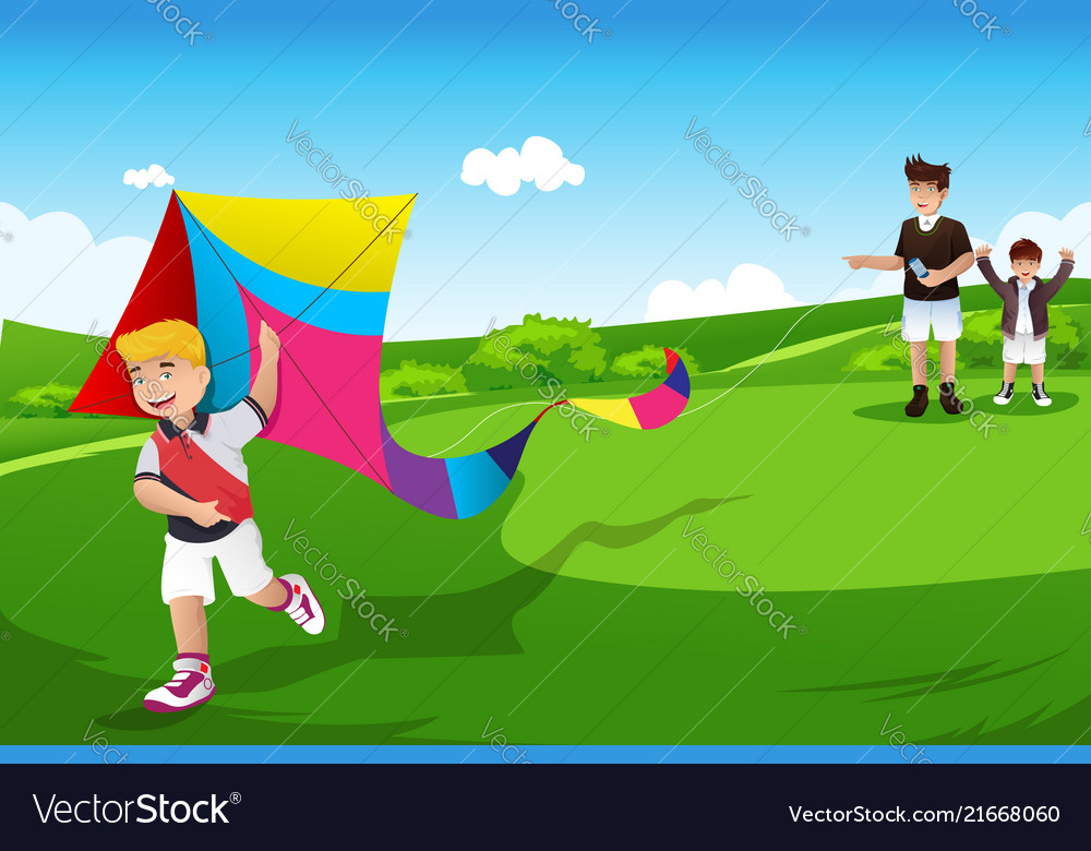 Detail Playing Kite Clipart Nomer 24