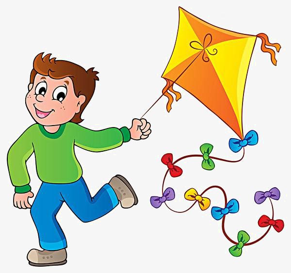 Detail Playing Kite Clipart Nomer 30