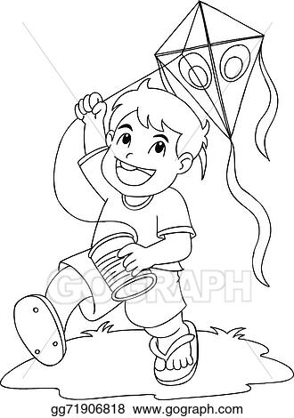 Detail Playing Kite Clipart Nomer 50