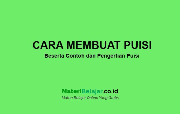 Detail Aturan Menulis Puisi Nomer 27