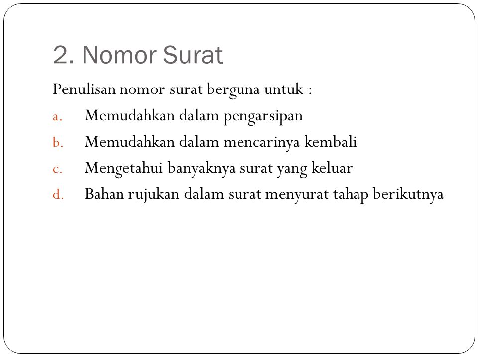 Detail Aturan Pembuatan Nomor Surat Nomer 51