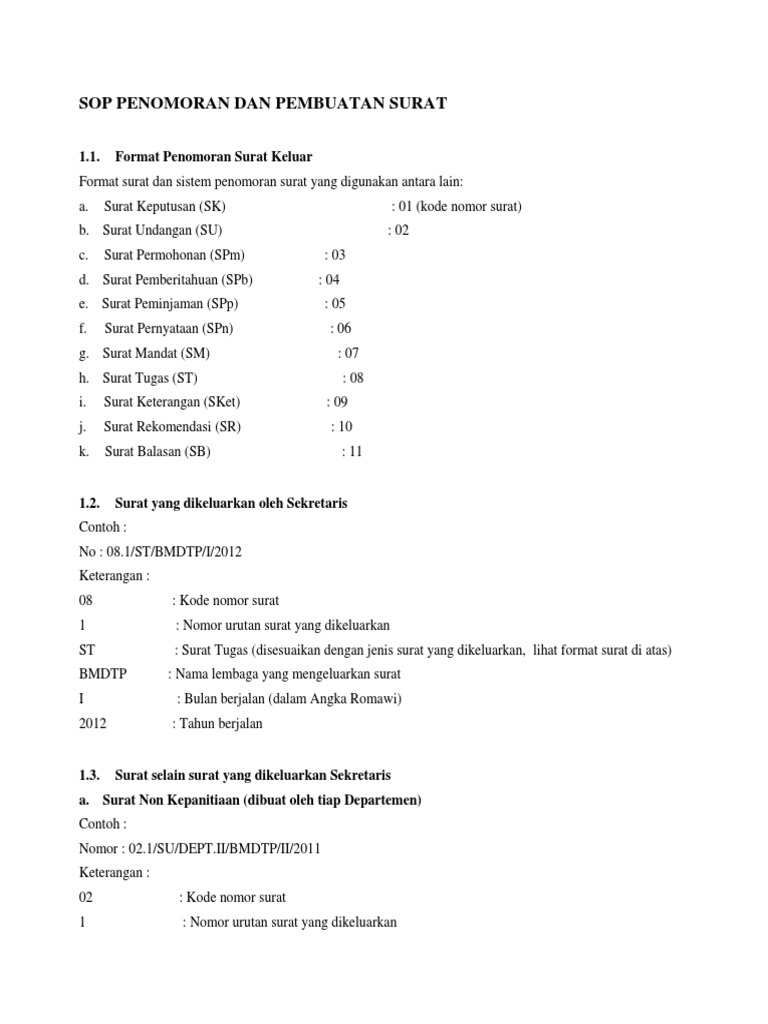 Detail Aturan Penomoran Surat Nomer 37