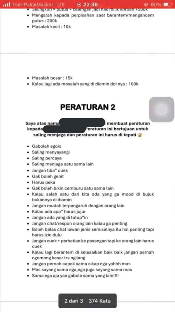 Detail Aturan Yang Ada Di Rumah Nomer 54