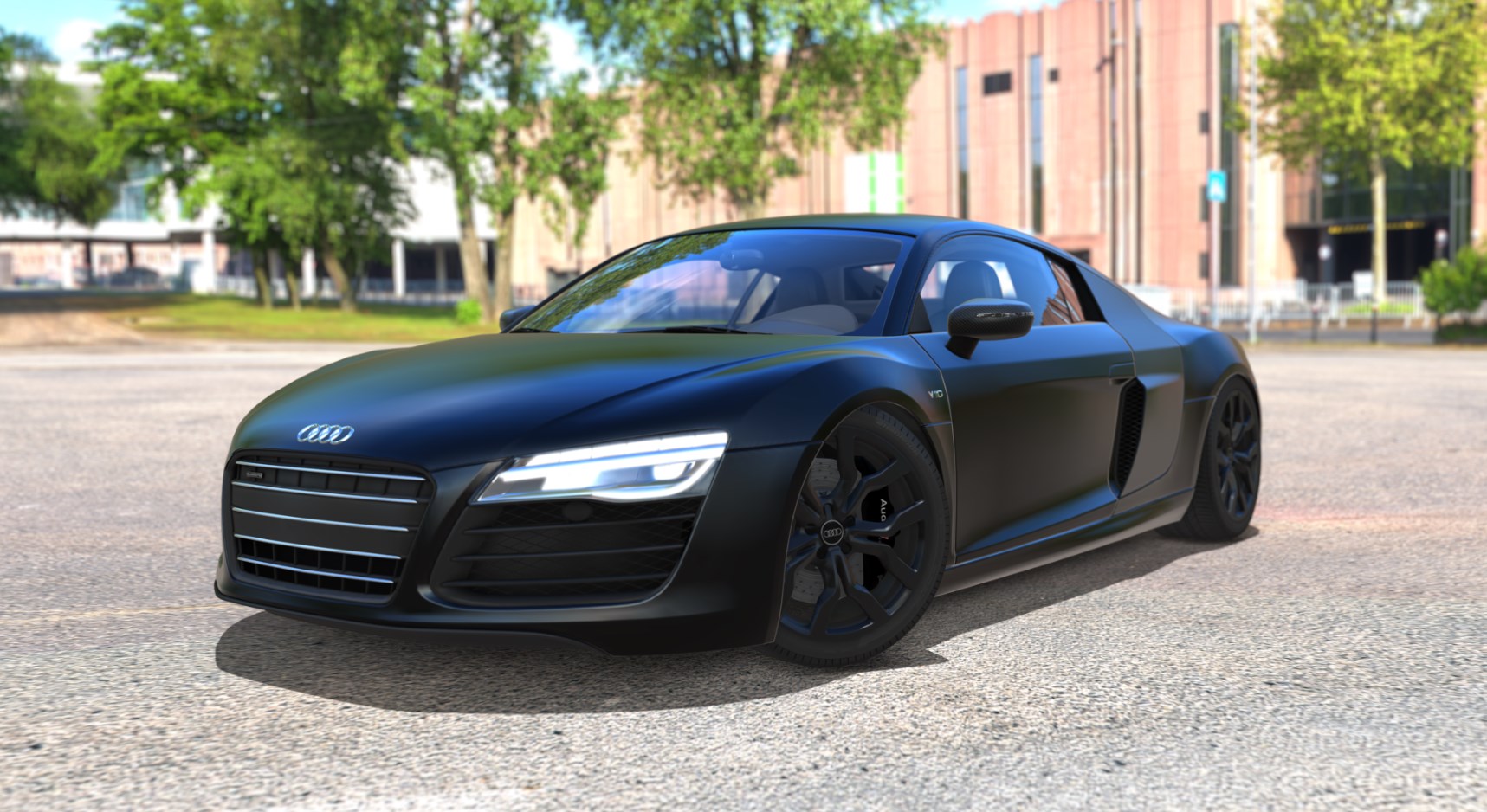 Detail Audi R8 Matte Black Nomer 35