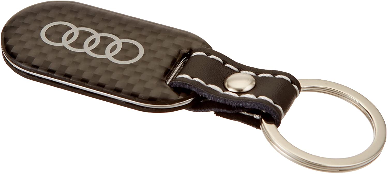 3181500400 Genuine Audi Keyring with Silver Rings 