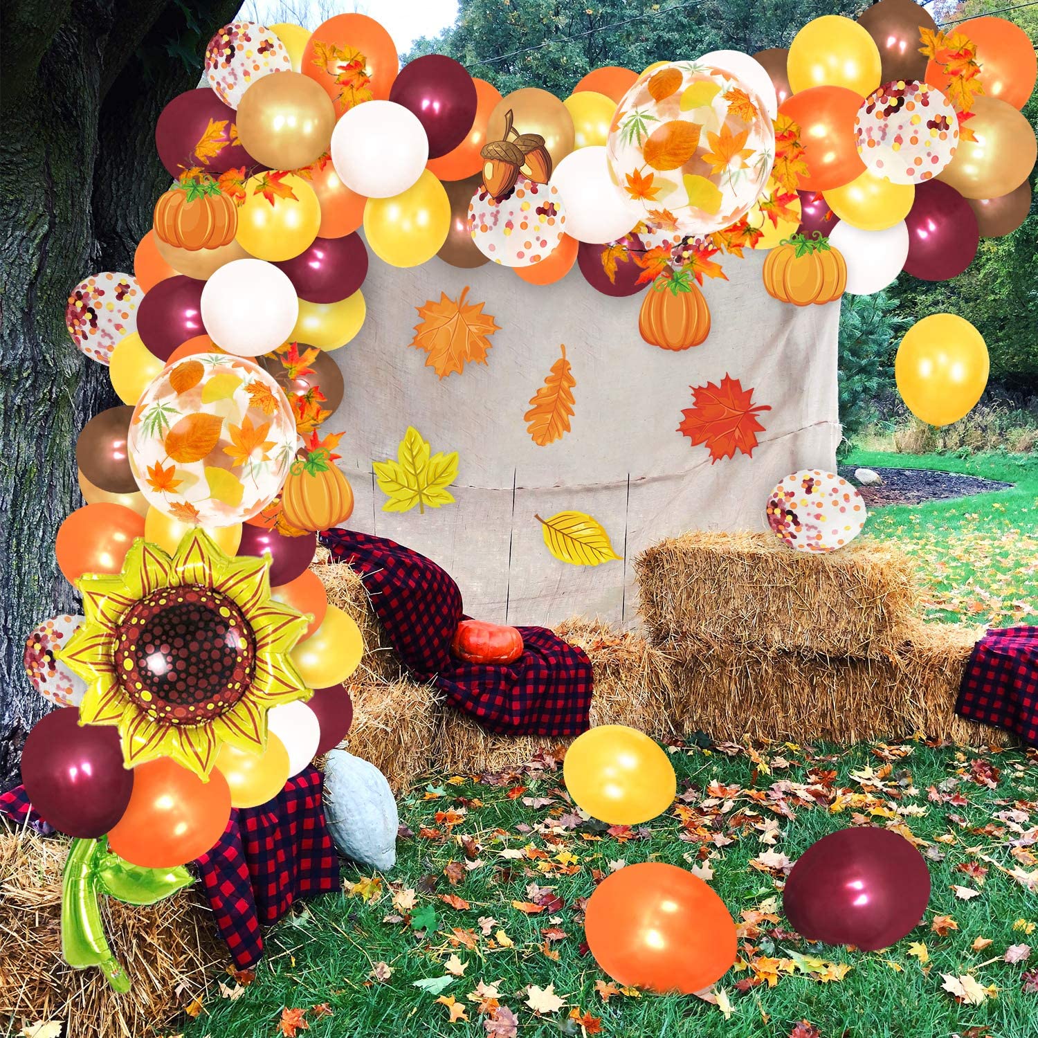 Detail Autumn Balloon Garland Nomer 3