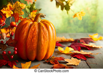 Detail Autumn Leaves And Pumpkins Wallpaper Nomer 26