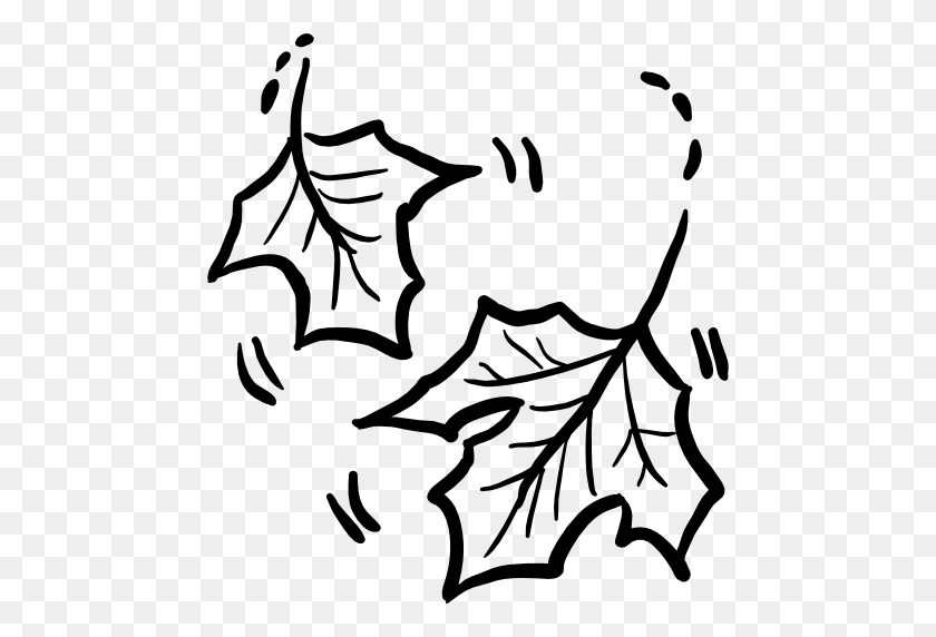 Detail Autumn Leaves Clipart Black And White Nomer 7