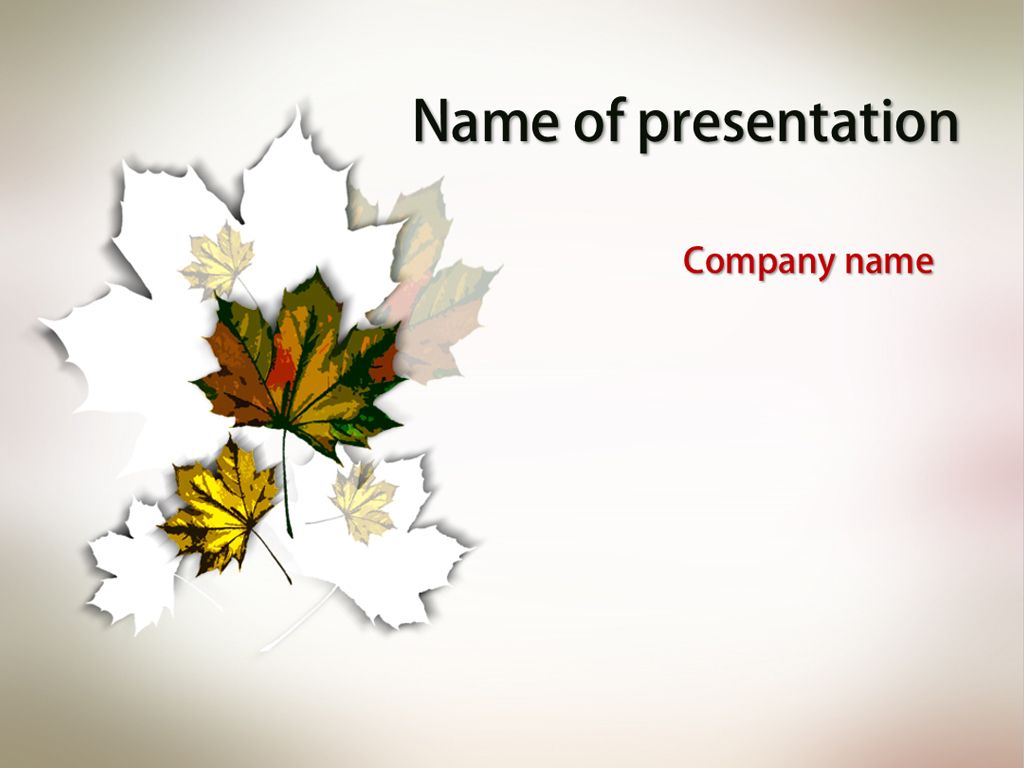 Detail Autumn Leaves Powerpoint Template Free Nomer 11