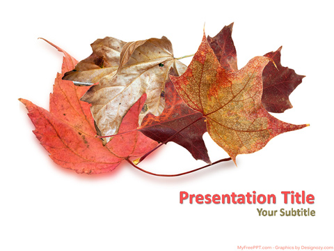 Detail Autumn Leaves Powerpoint Template Free Nomer 18