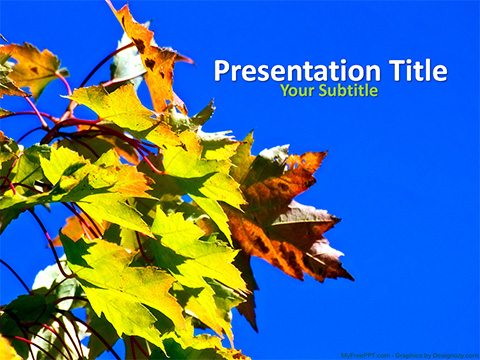 Detail Autumn Leaves Powerpoint Template Free Nomer 4