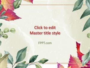 Detail Autumn Leaves Powerpoint Template Free Nomer 28