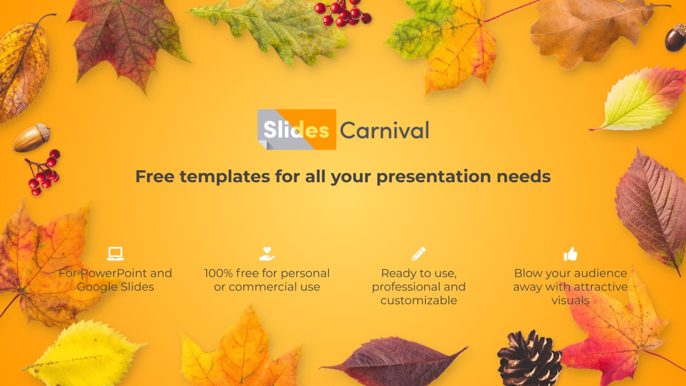 Detail Autumn Leaves Powerpoint Template Free Nomer 38