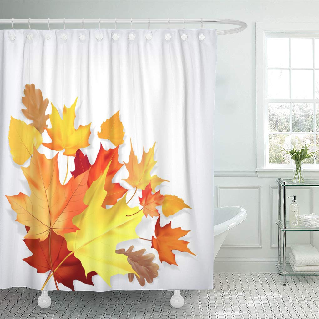 Detail Autumn Leaves Shower Curtains Nomer 11