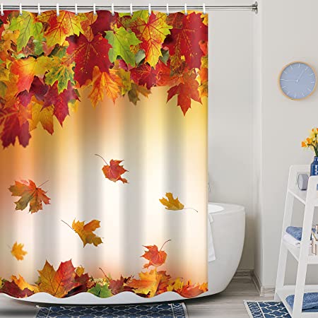 Detail Autumn Leaves Shower Curtains Nomer 15