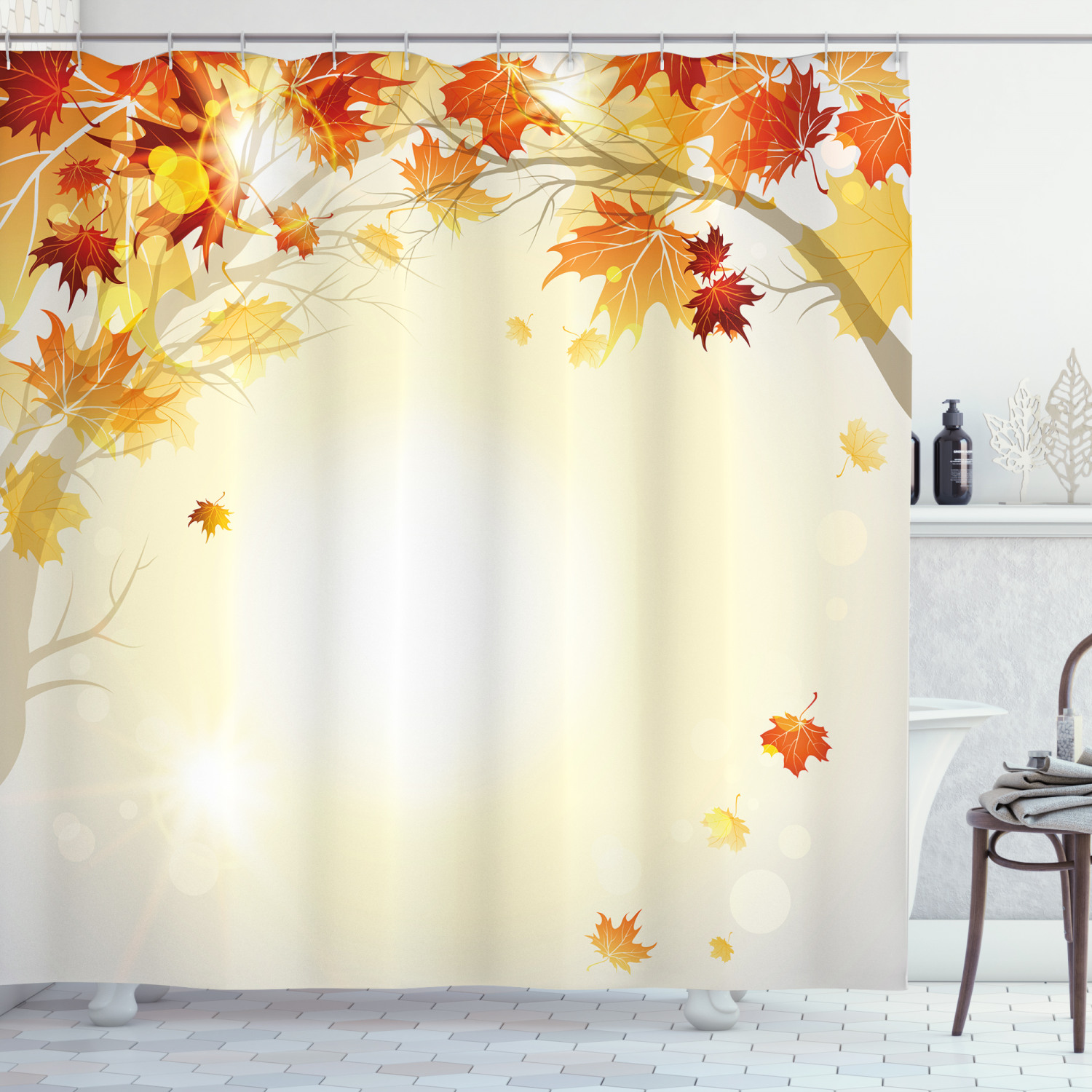 Detail Autumn Leaves Shower Curtains Nomer 16