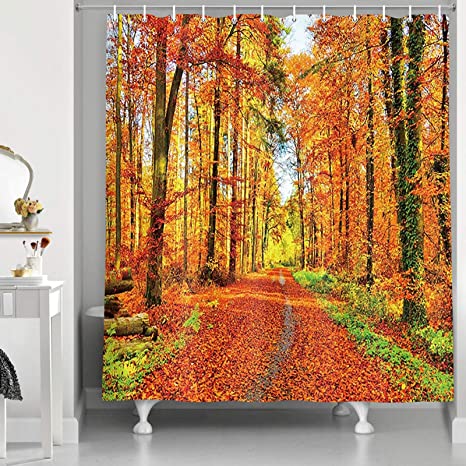 Detail Autumn Leaves Shower Curtains Nomer 17