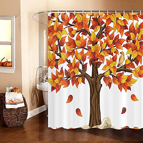 Detail Autumn Leaves Shower Curtains Nomer 30