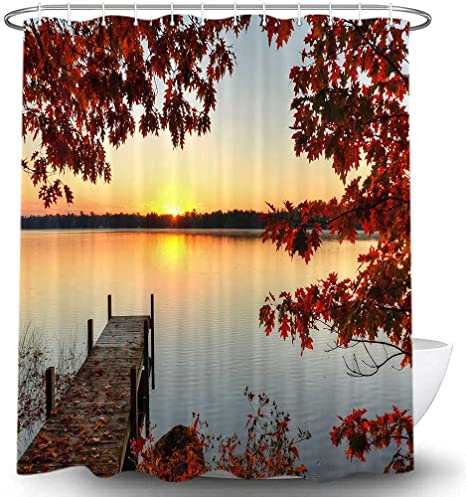 Detail Autumn Leaves Shower Curtains Nomer 40