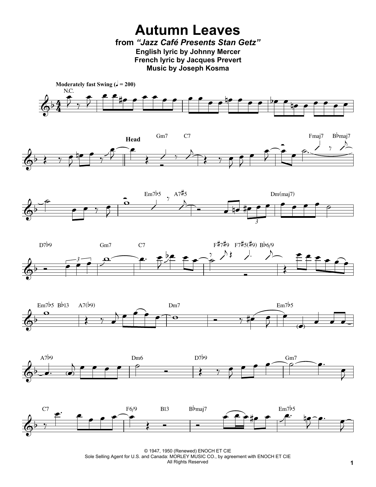 Detail Autumn Leaves Trumpet Pdf Nomer 14