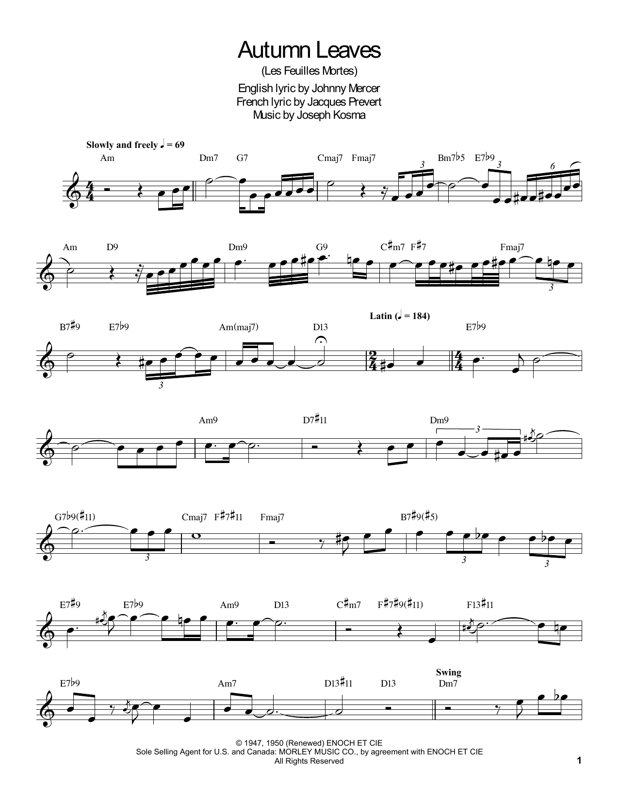 Detail Autumn Leaves Trumpet Pdf Nomer 18