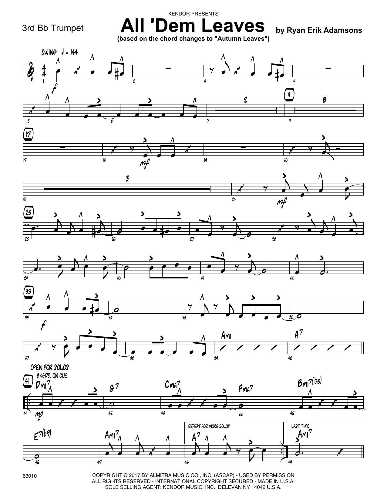 Detail Autumn Leaves Trumpet Pdf Nomer 23