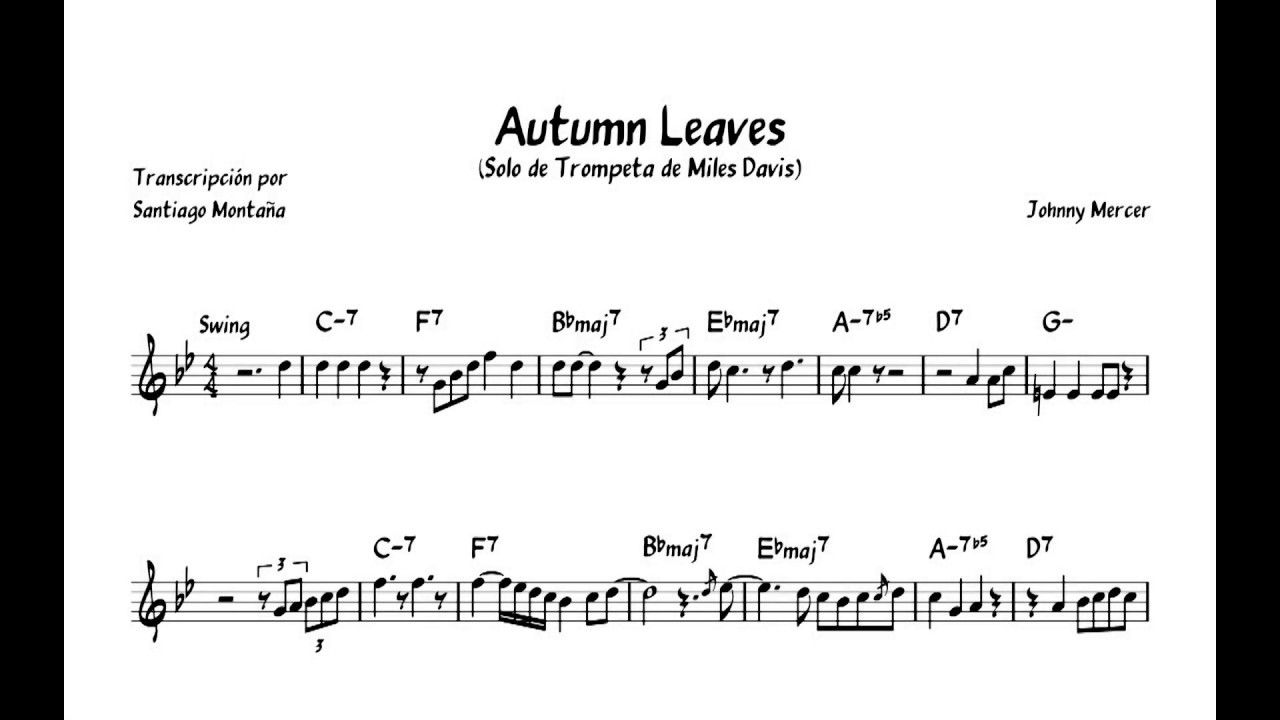 Detail Autumn Leaves Trumpet Pdf Nomer 43