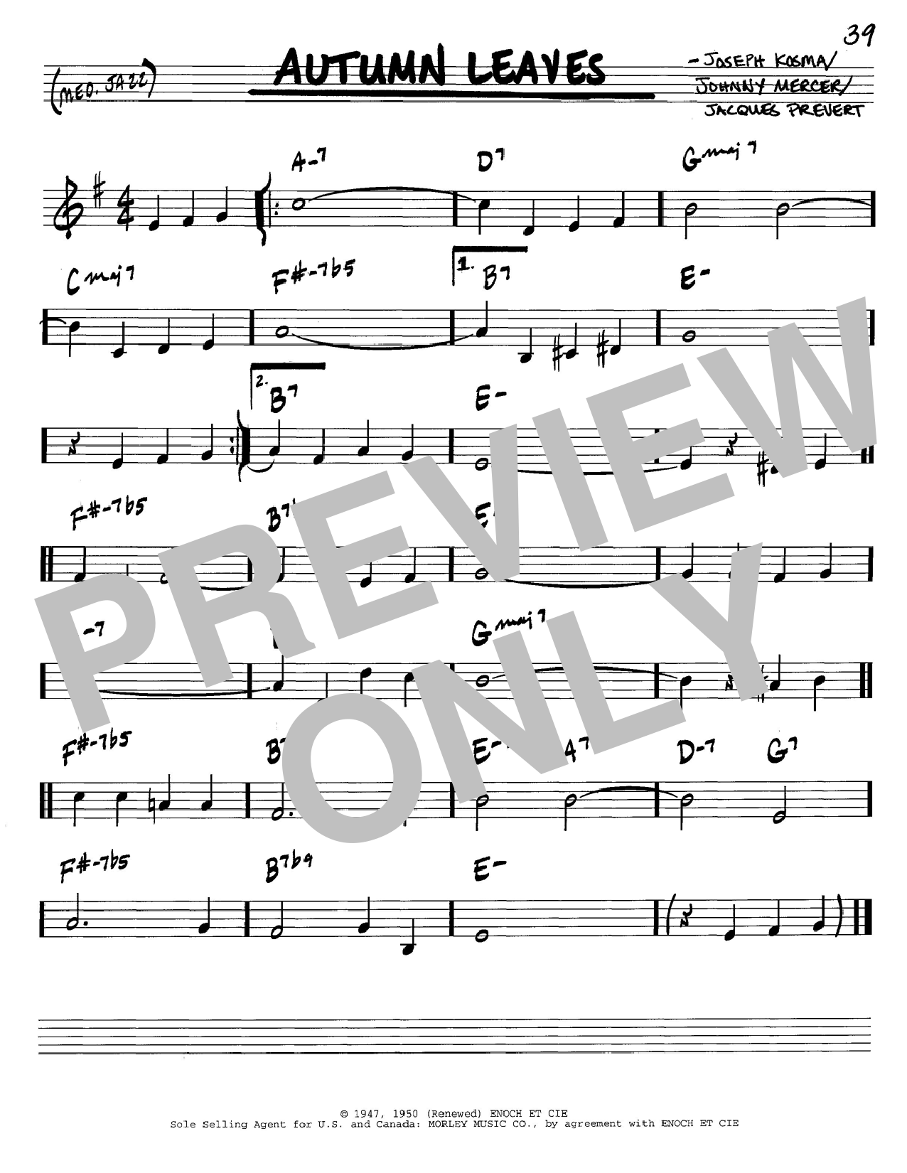 Detail Autumn Leaves Trumpet Pdf Nomer 44