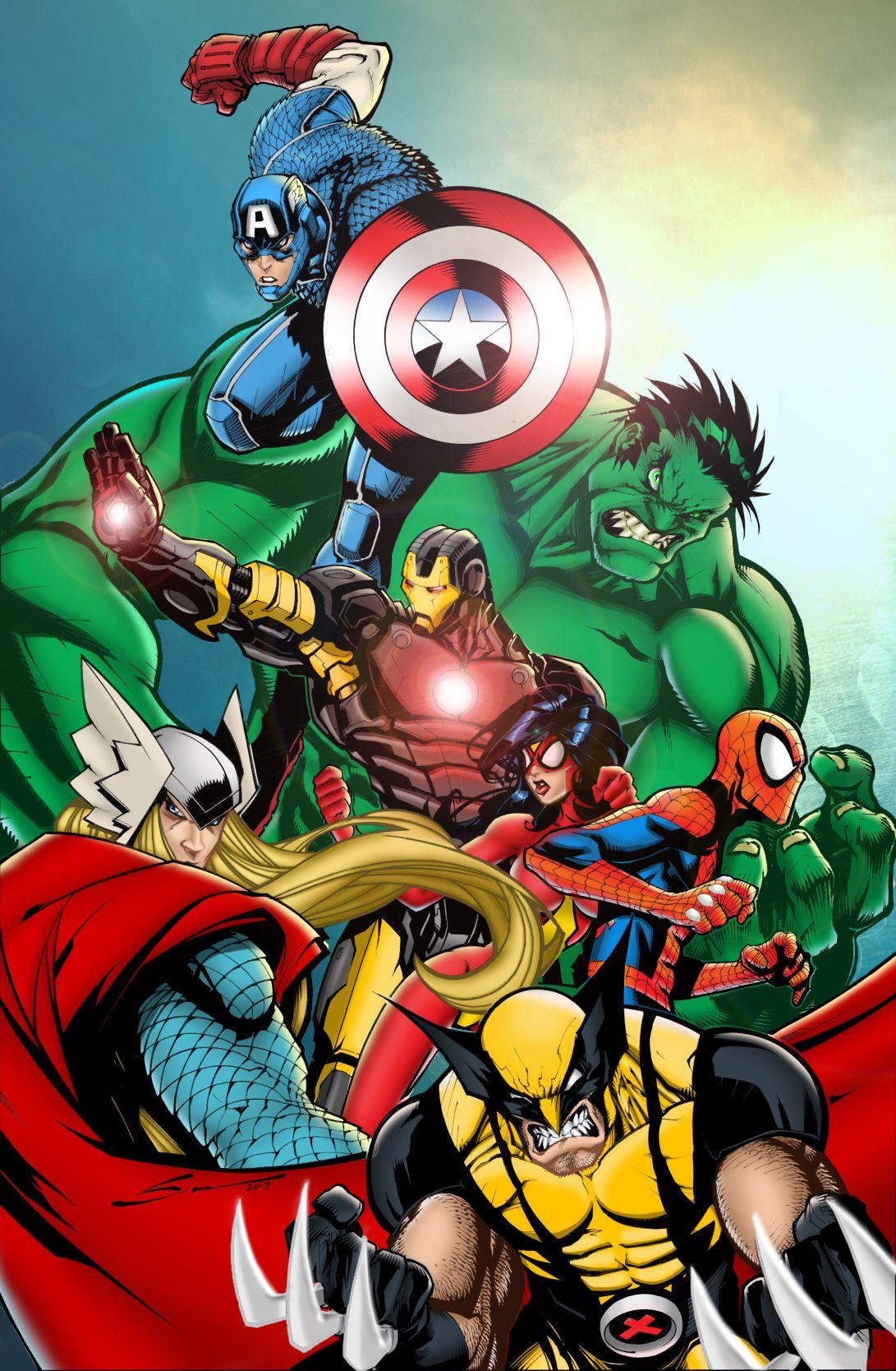 Detail Avengers Cartoon Wallpaper Nomer 26