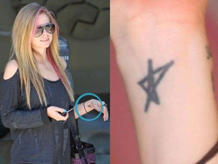 Detail Avril Lavigne Star Tattoo Nomer 6