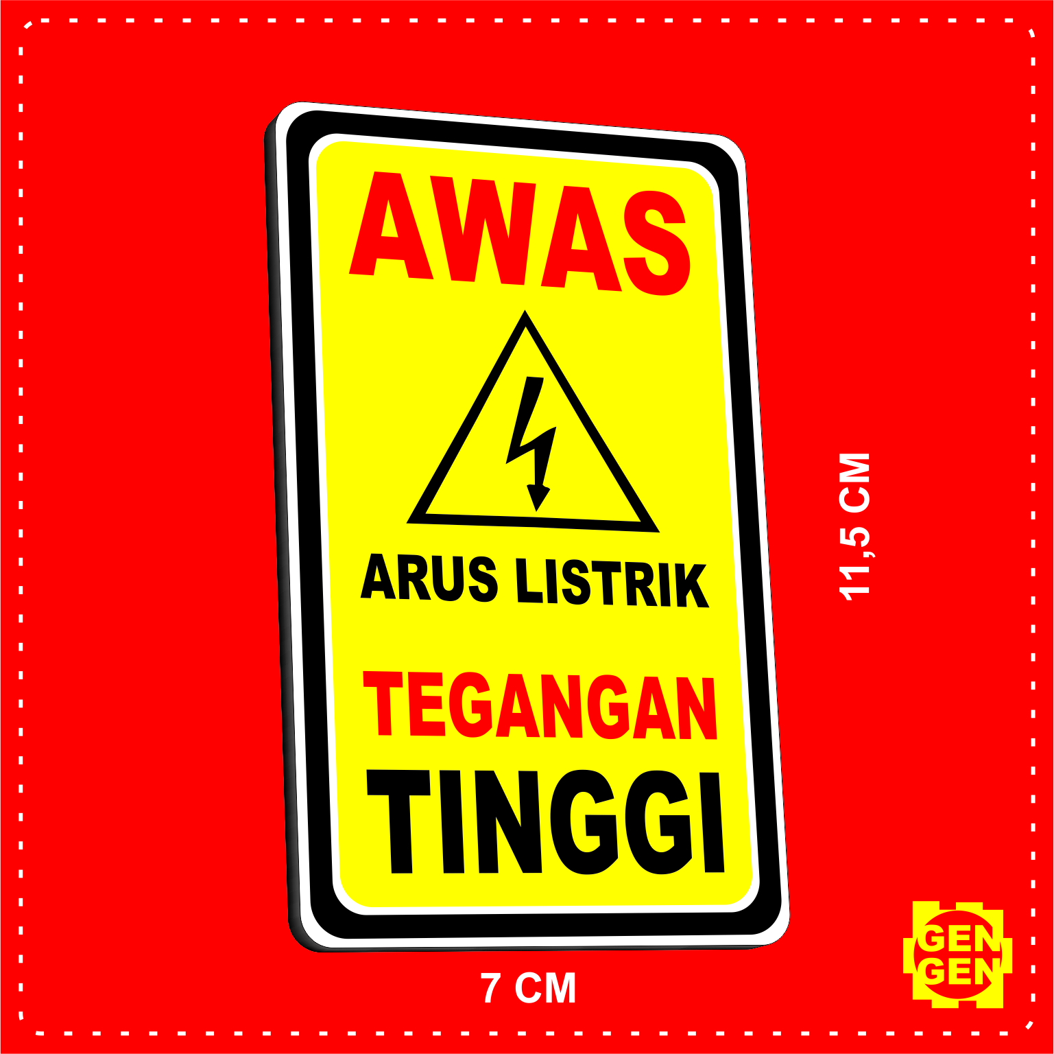 Detail Awas Listrik Tegangan Tinggi Nomer 16