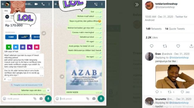 Detail Azab Seorang Penipu Nomer 43