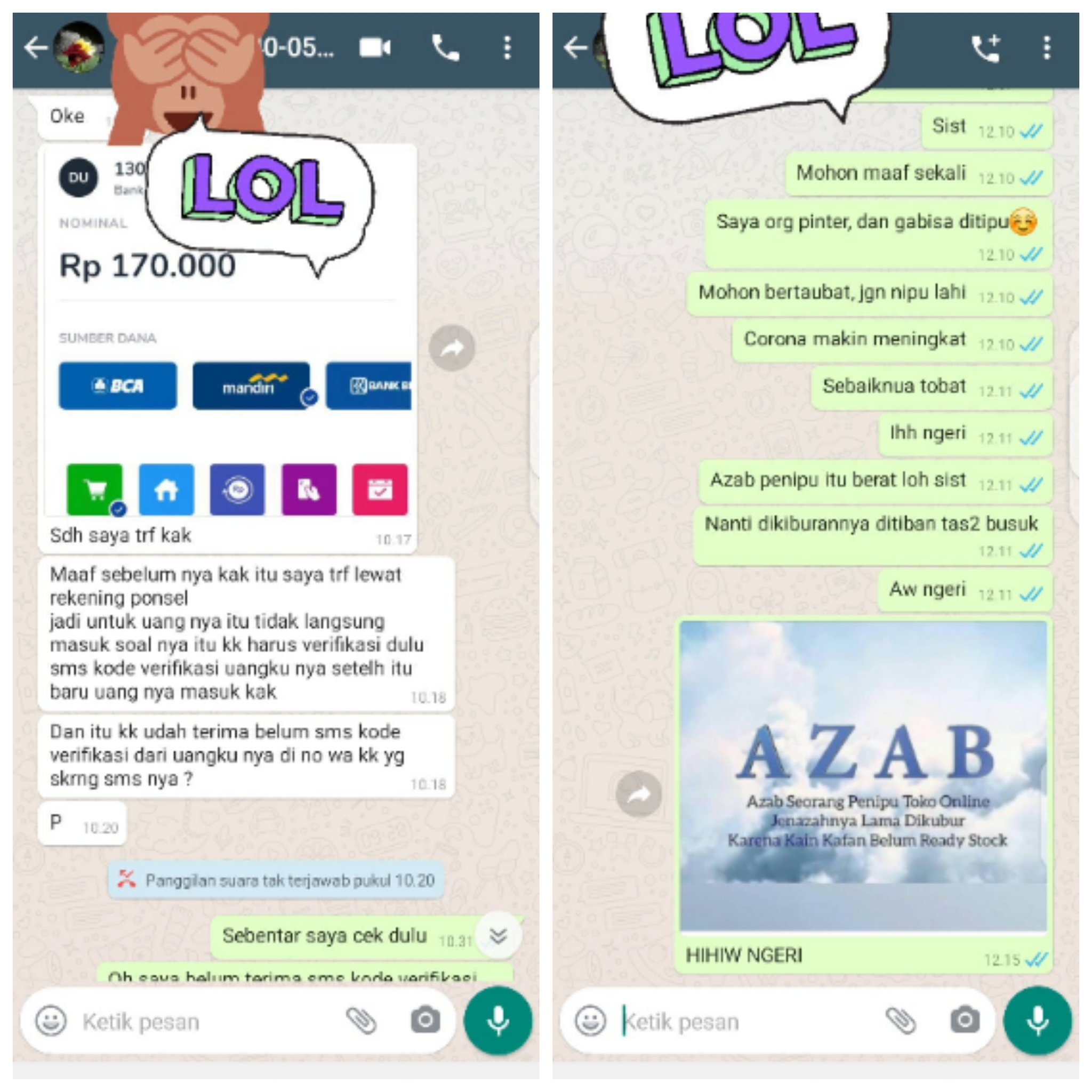 Detail Azab Seorang Penipu Nomer 47