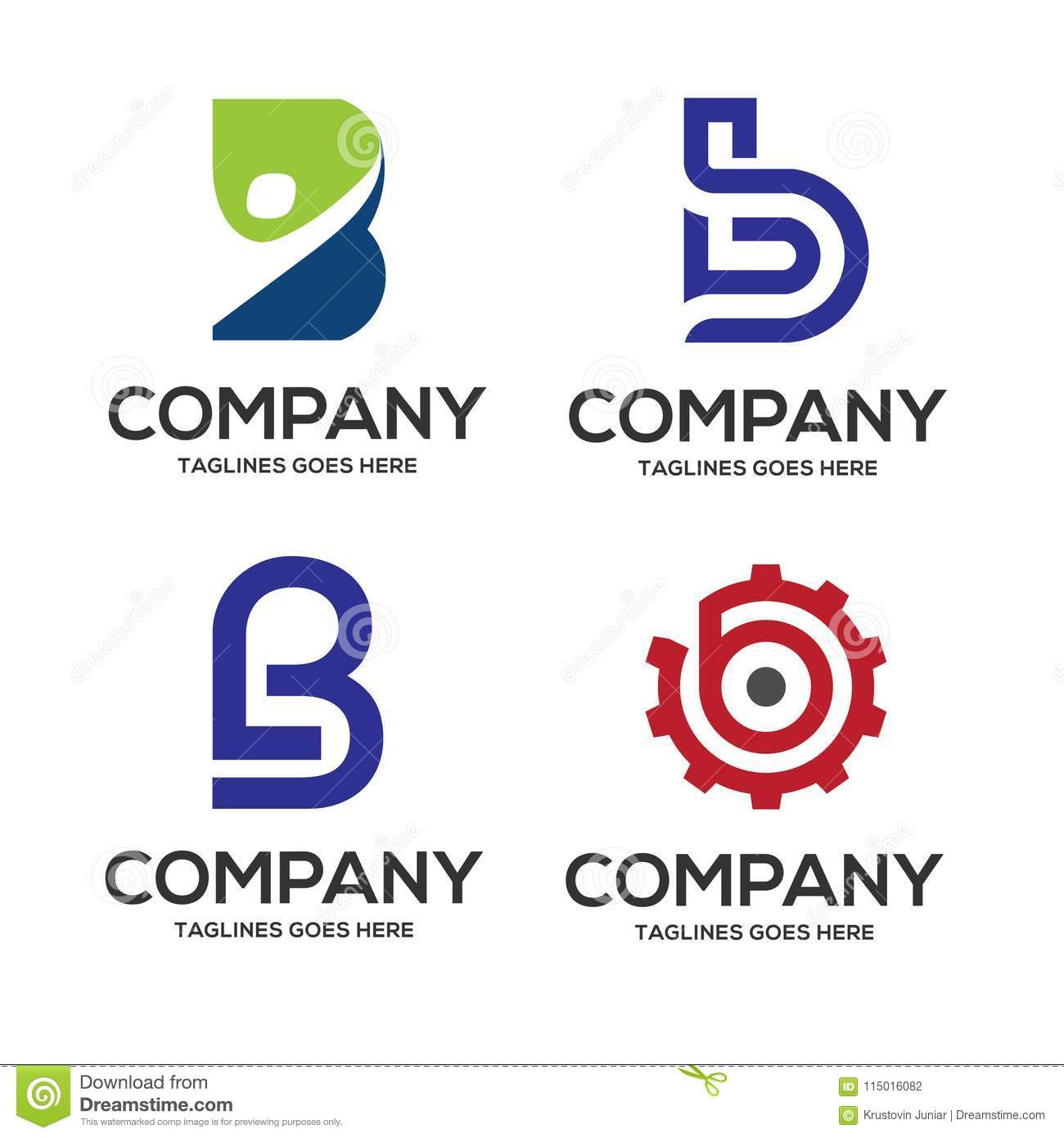 Detail B Letter Logo Nomer 29