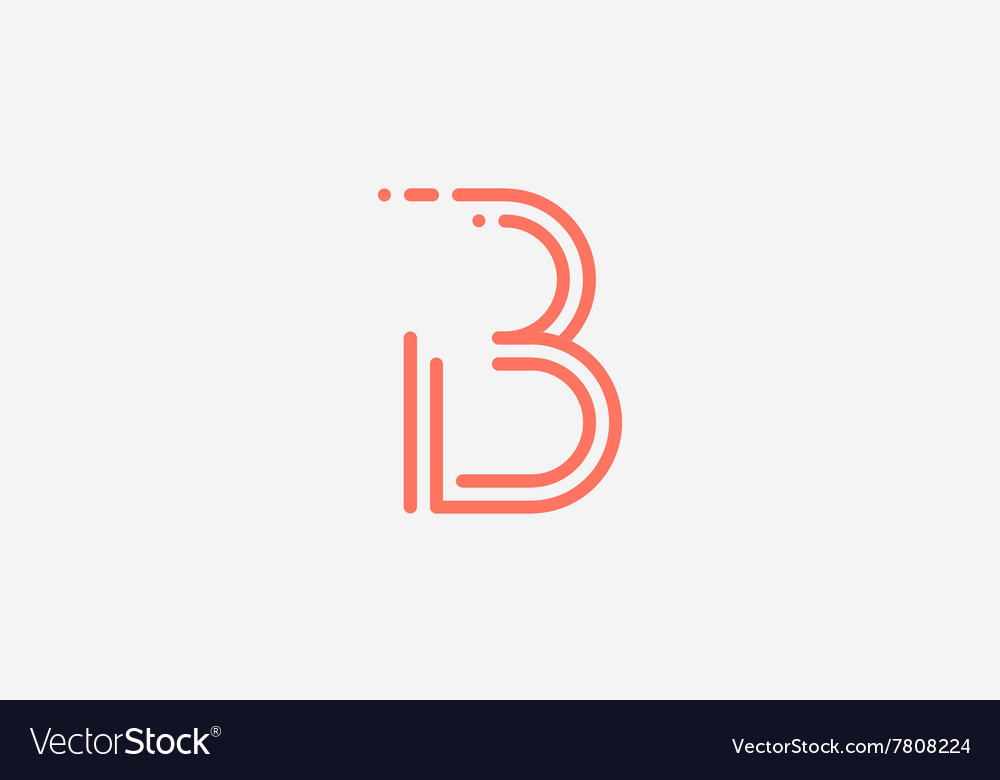 Detail B Letter Logo Nomer 7