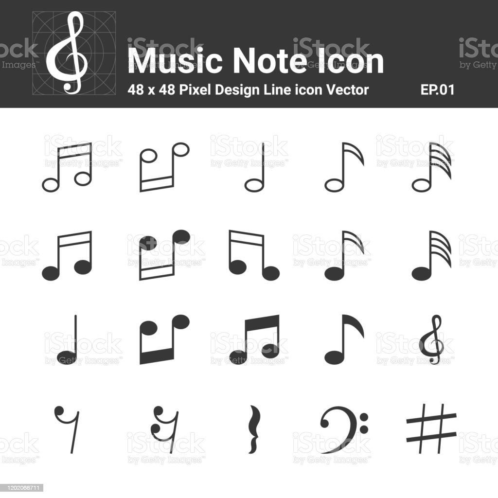 Detail B Music Note Symbol Nomer 25