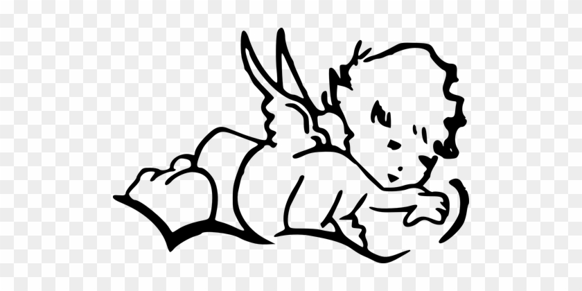 Detail Baby Angel Clipart Black And White Nomer 12