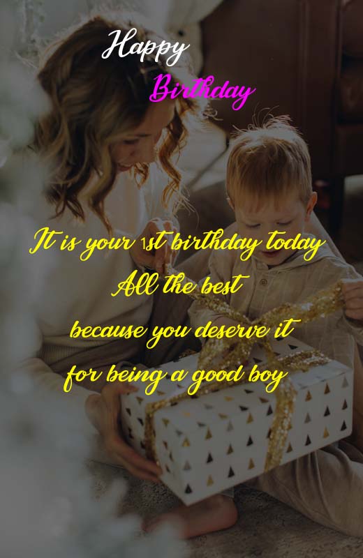 Detail Baby Boy First Birthday Quotes From Mother Nomer 10