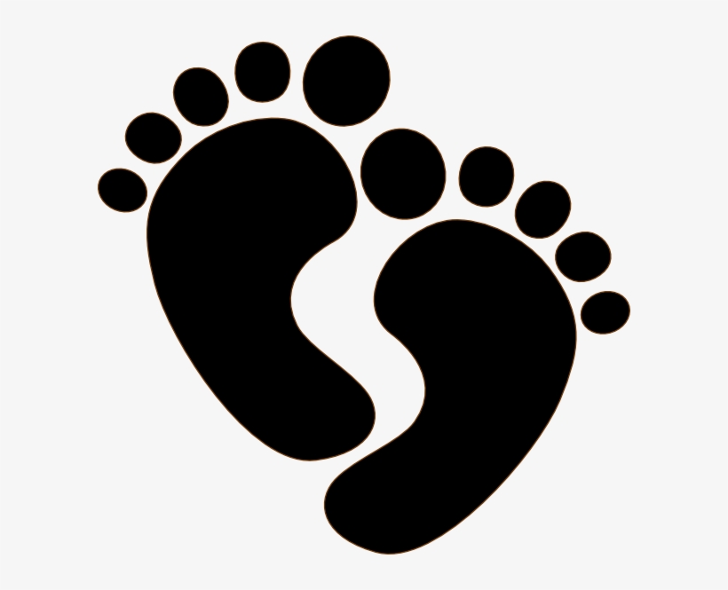 Detail Baby Footprints Clipart Black Nomer 16