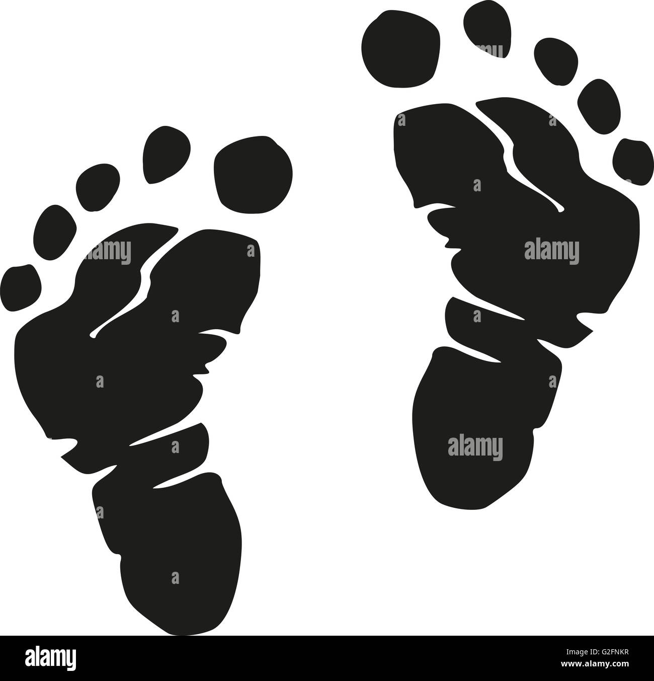 Detail Baby Footprints Clipart Black Nomer 17