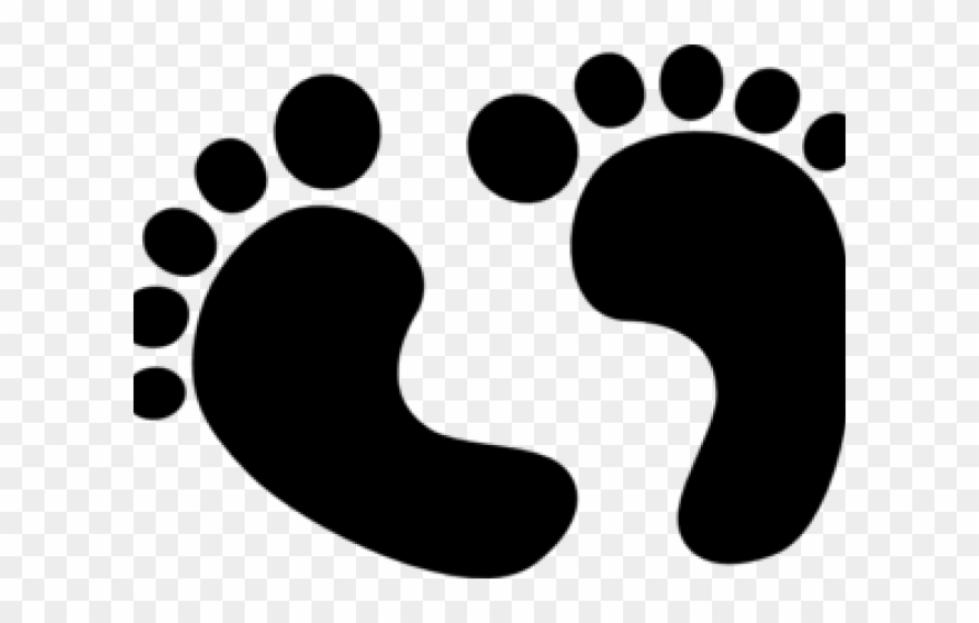 Detail Baby Footprints Clipart Black Nomer 2