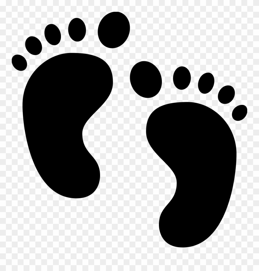 Detail Baby Footprints Clipart Black Nomer 19