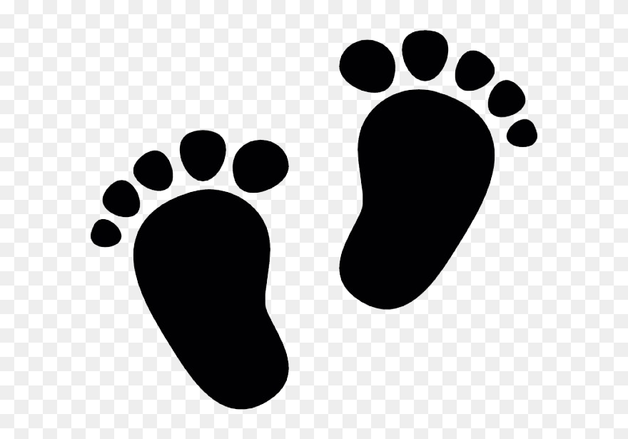 Download Baby Footprints Clipart Black Nomer 3