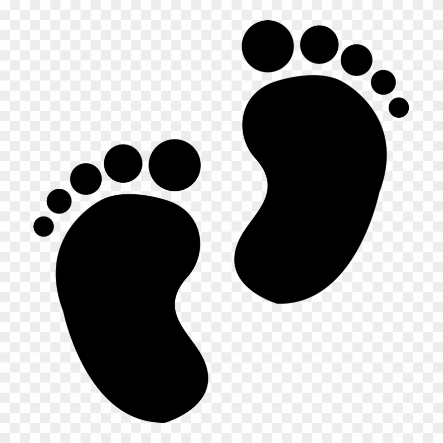 Detail Baby Footprints Clipart Black Nomer 4